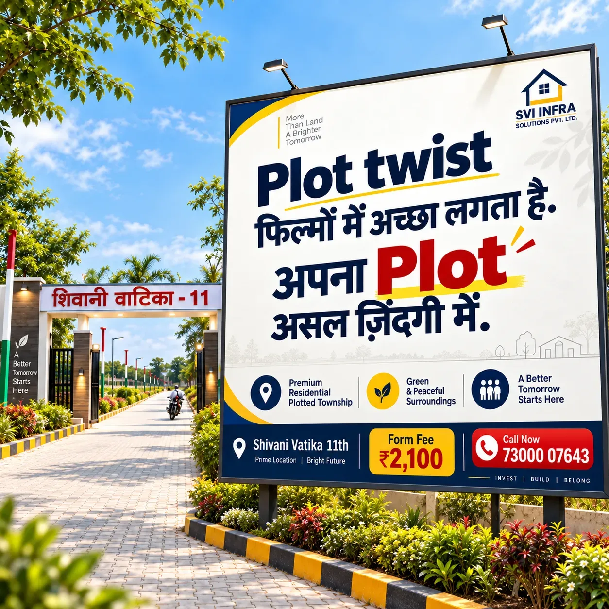 शिवानी वाटिका 11th कालाडेरा जयपुर में सीमांकित आवासीय भूखंड